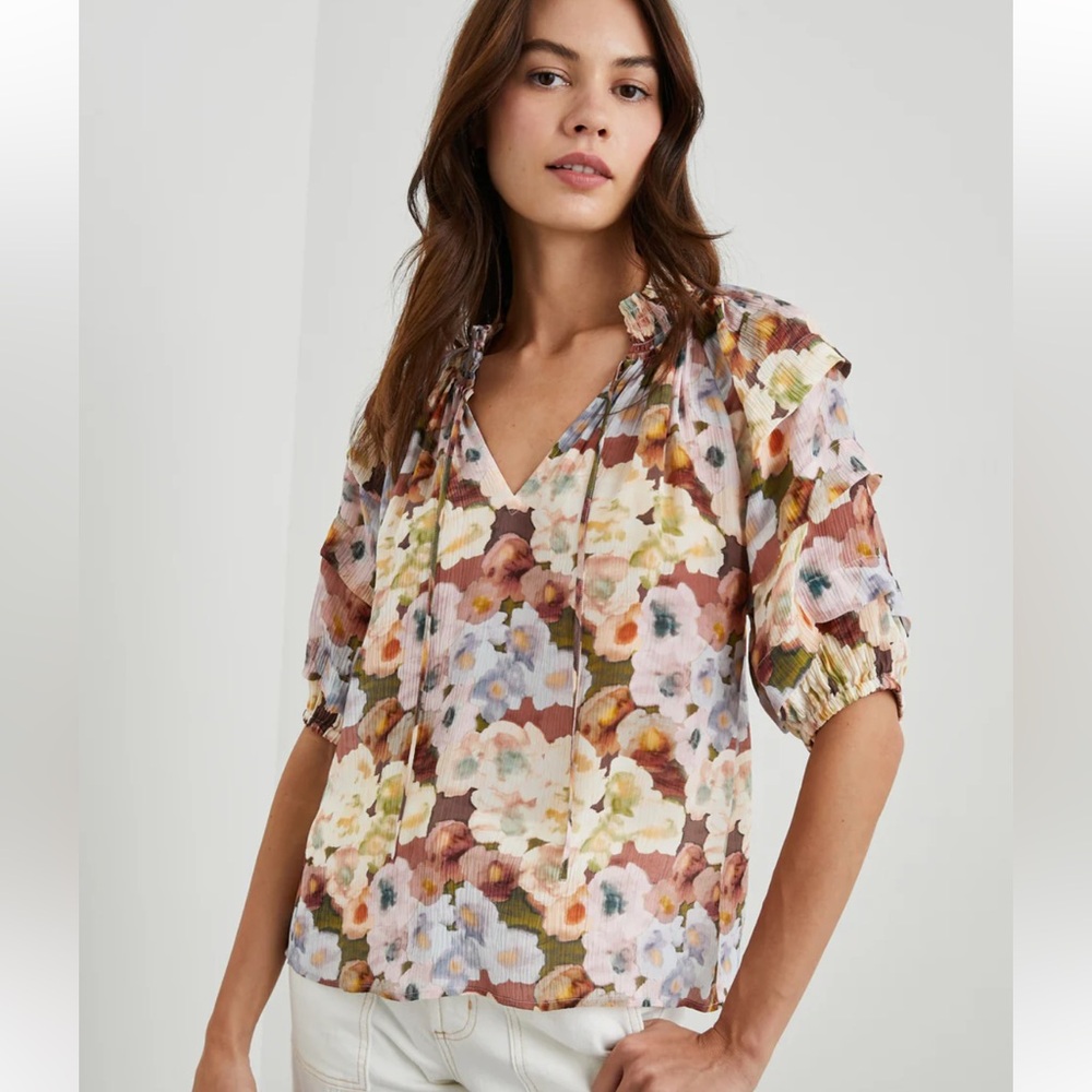 Rails Painted Floral Top NWT XS